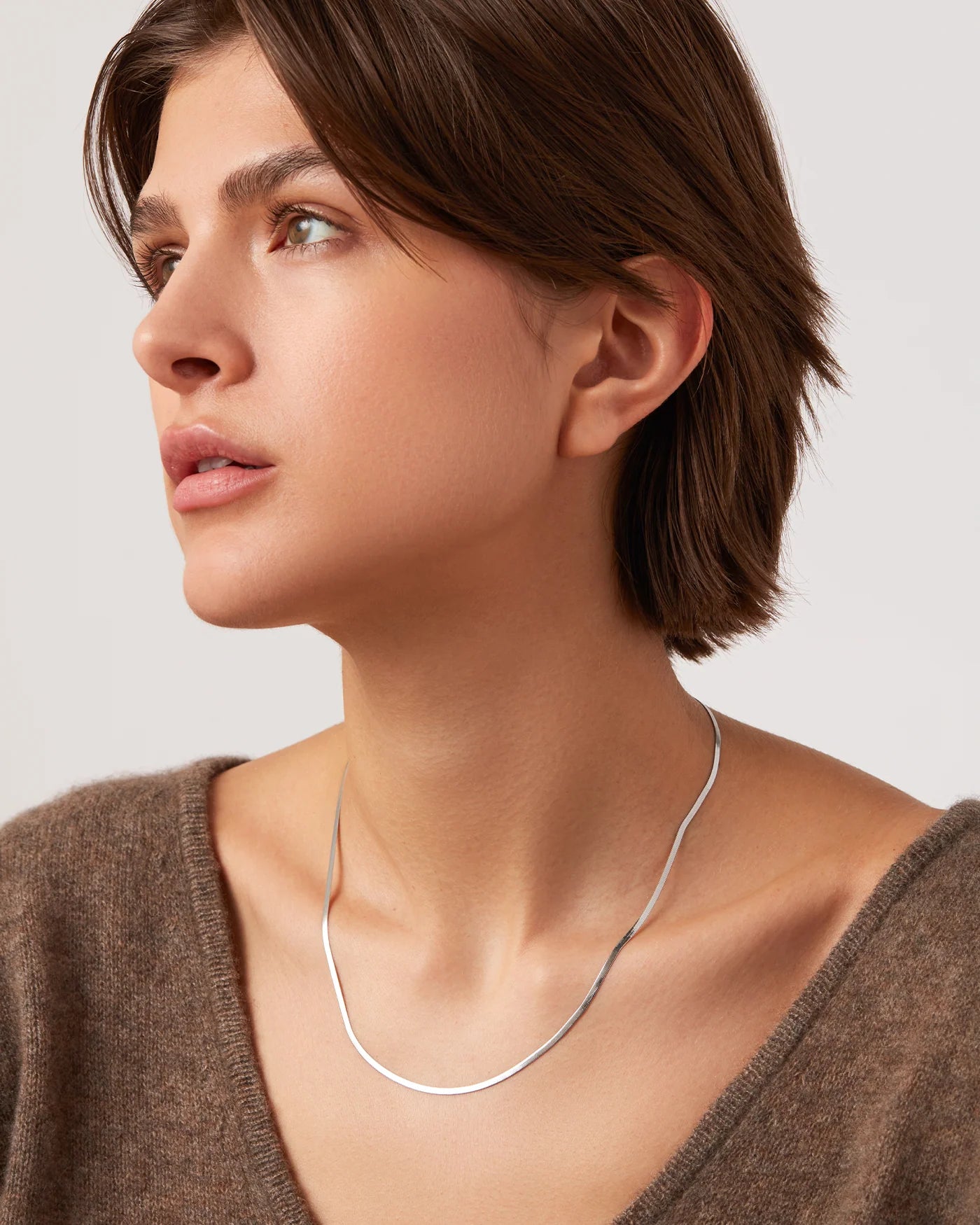 Zeina Slim Chain in Silver