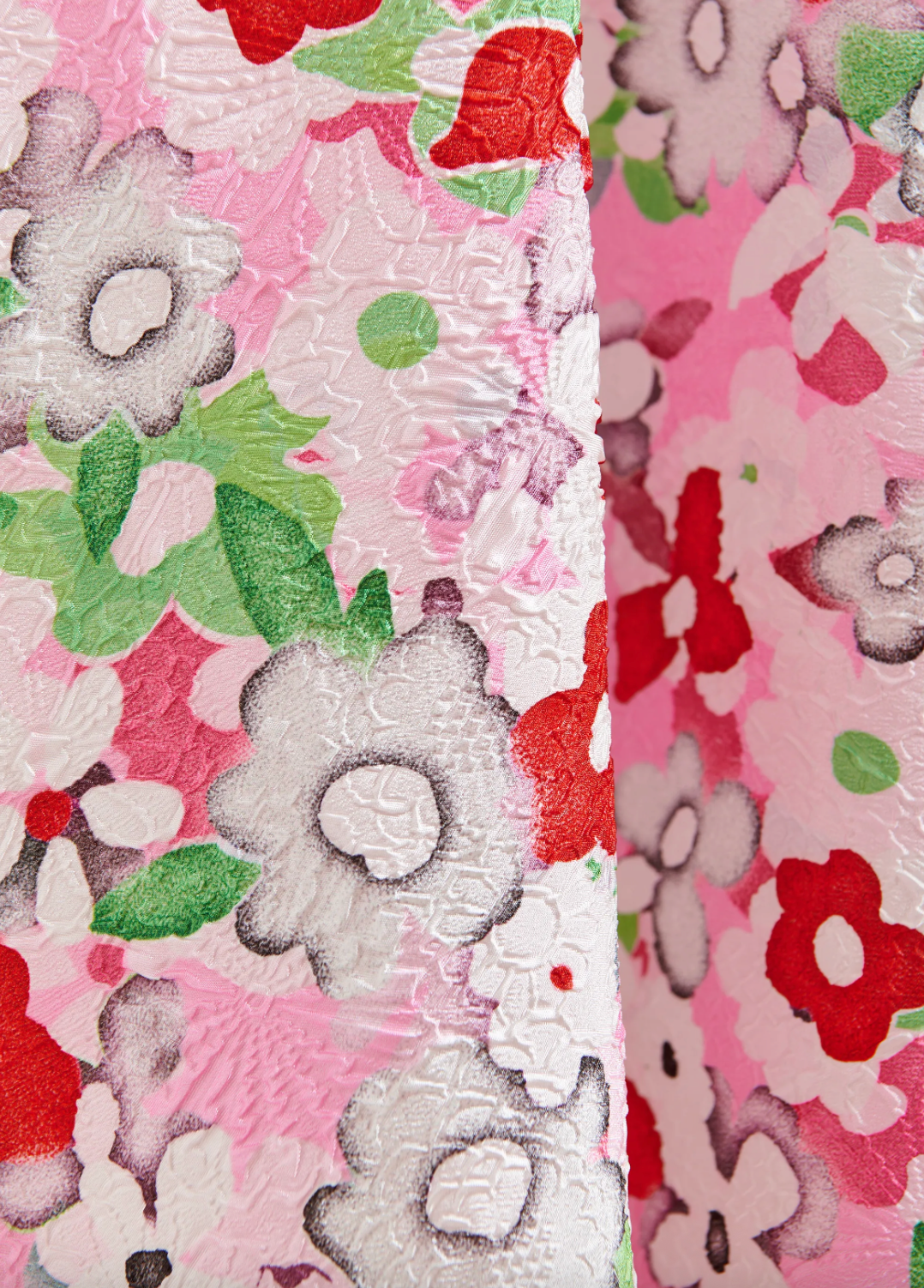 Julianne Floral Jacquard Midi Skirt in Off-White and Multicolor