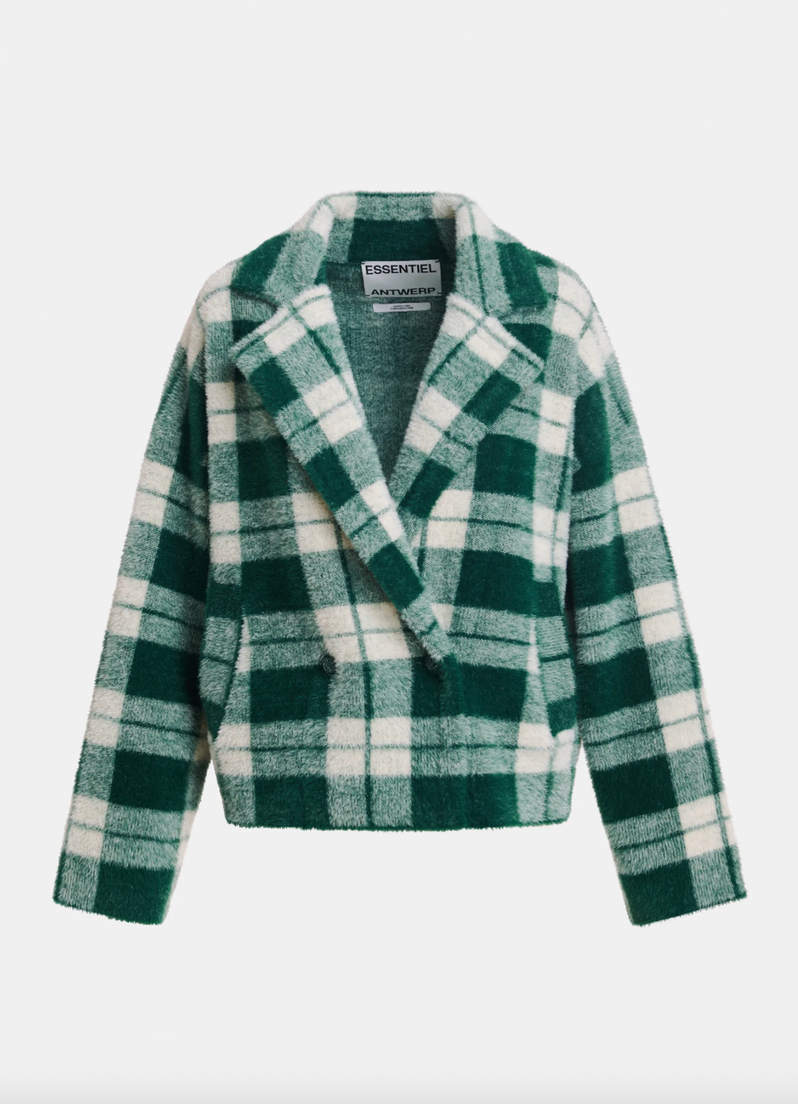 Karreau Check Knitted Jacket in Forst Whisper