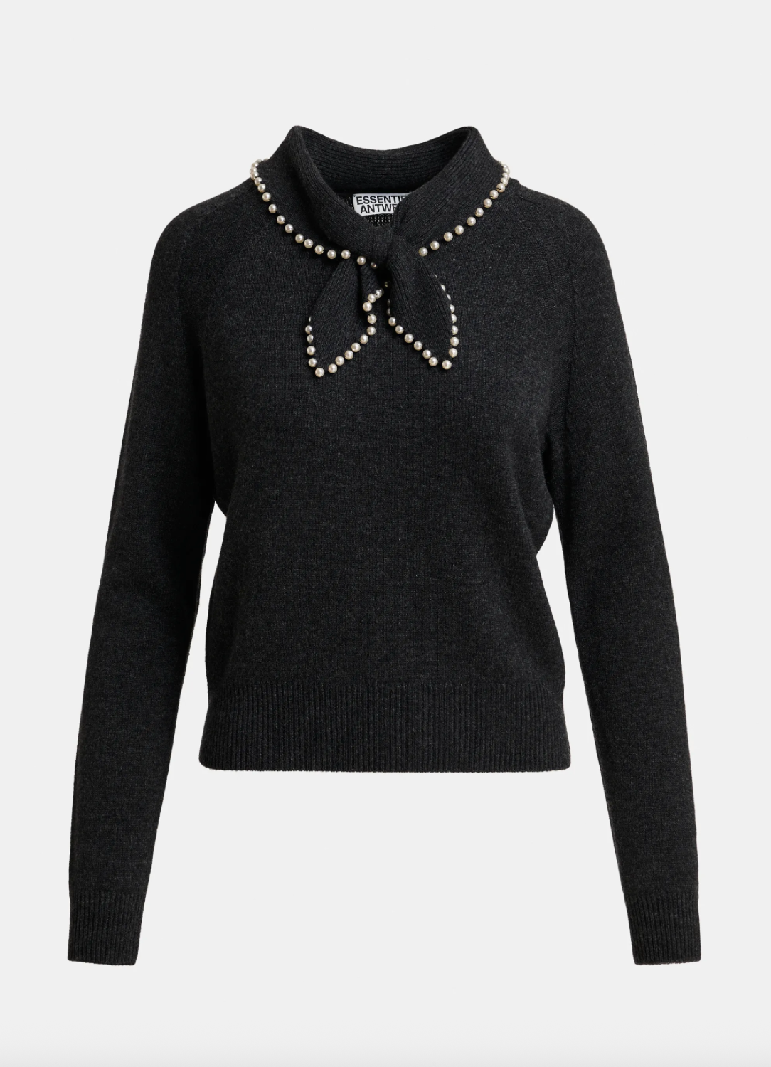 Kasa Pullover with Beads in Steel Pulse