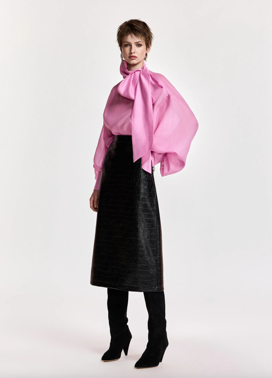 Kind Faux Leather Skirt in Black