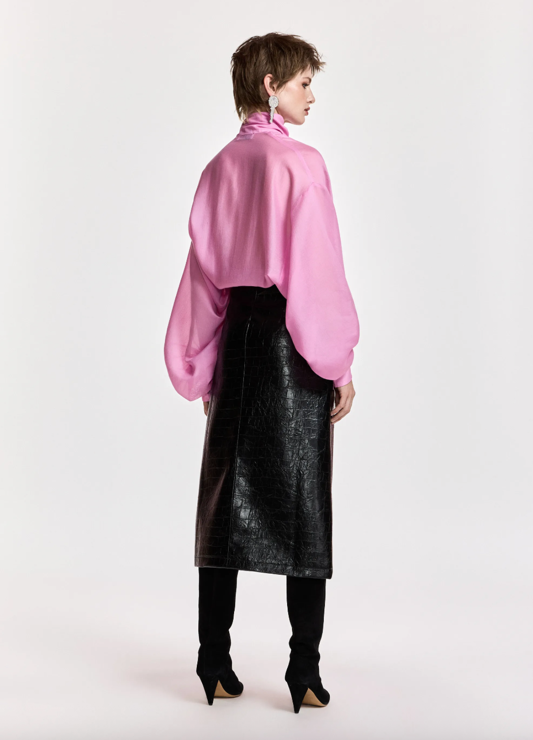 Kind Faux Leather Skirt in Black