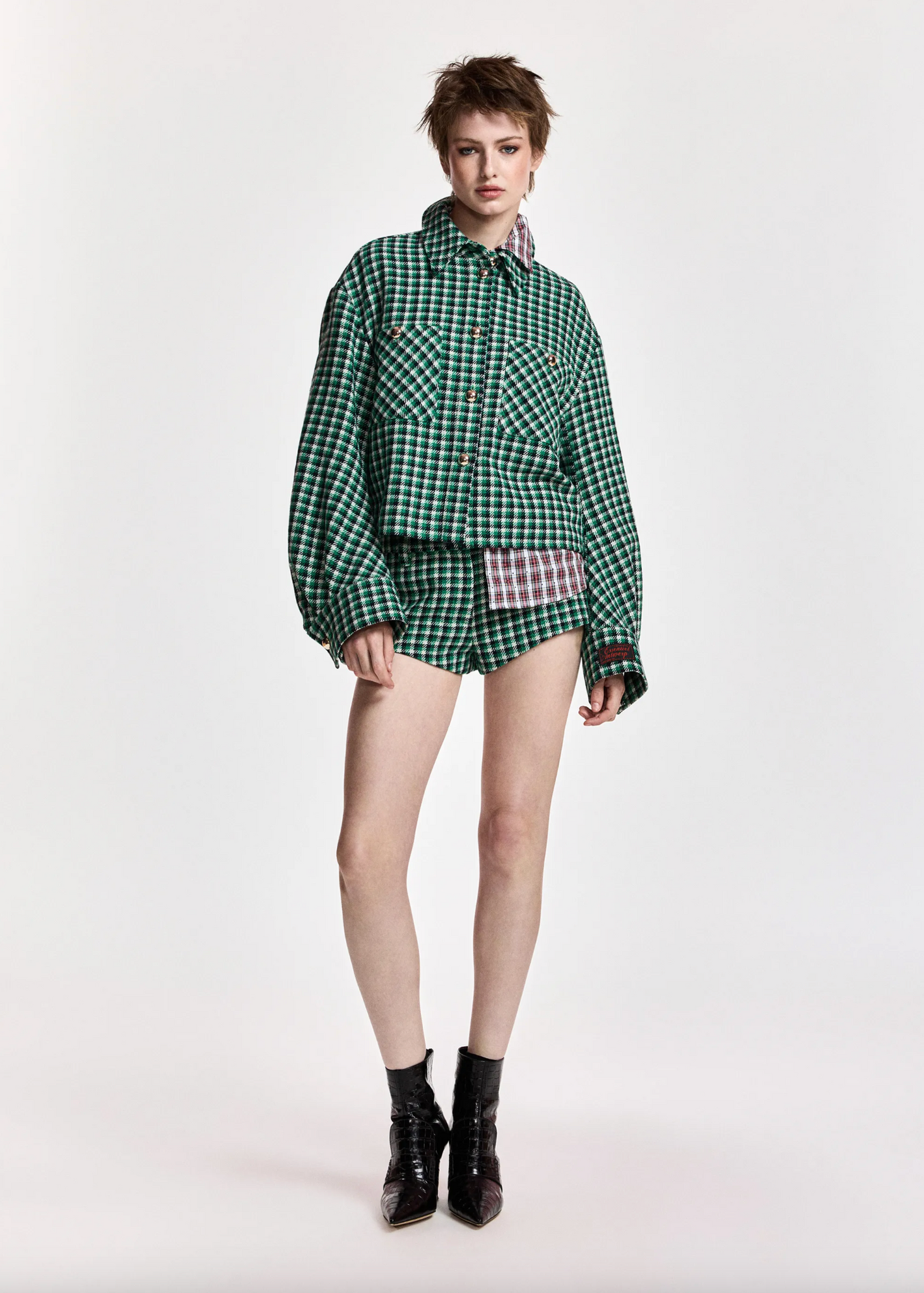 Kitten Rounded Sleeve Jacket in Kiwi Queen