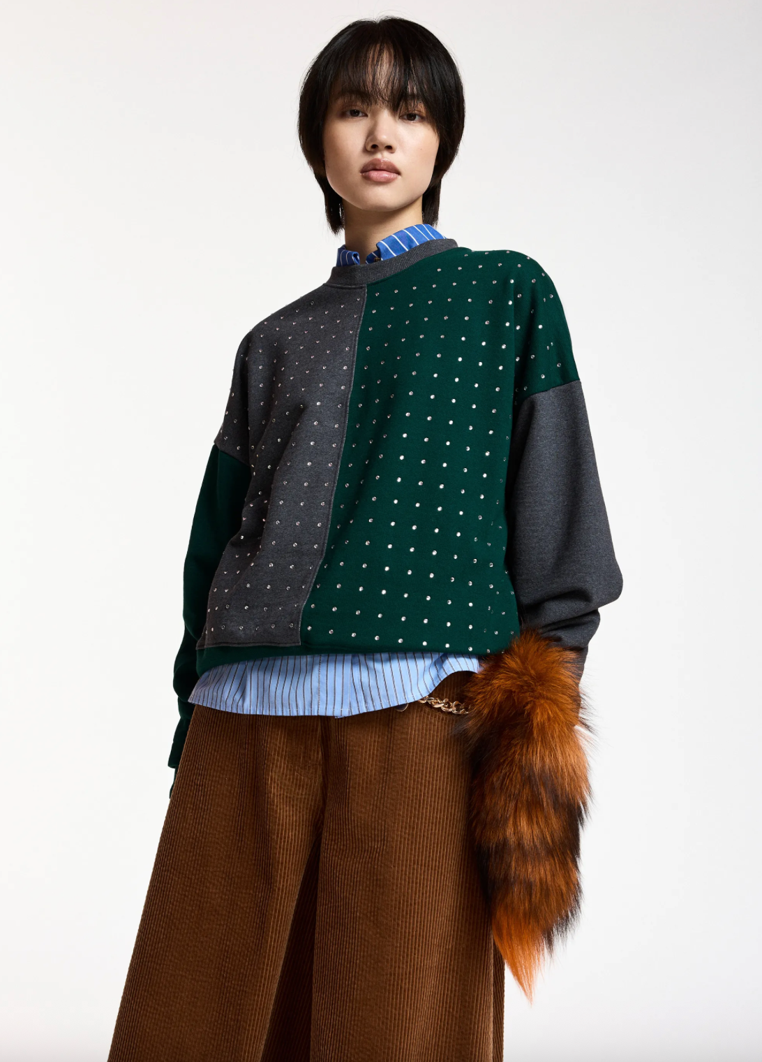 Koldi Bicolor Sweatshirt in Forest Whisper