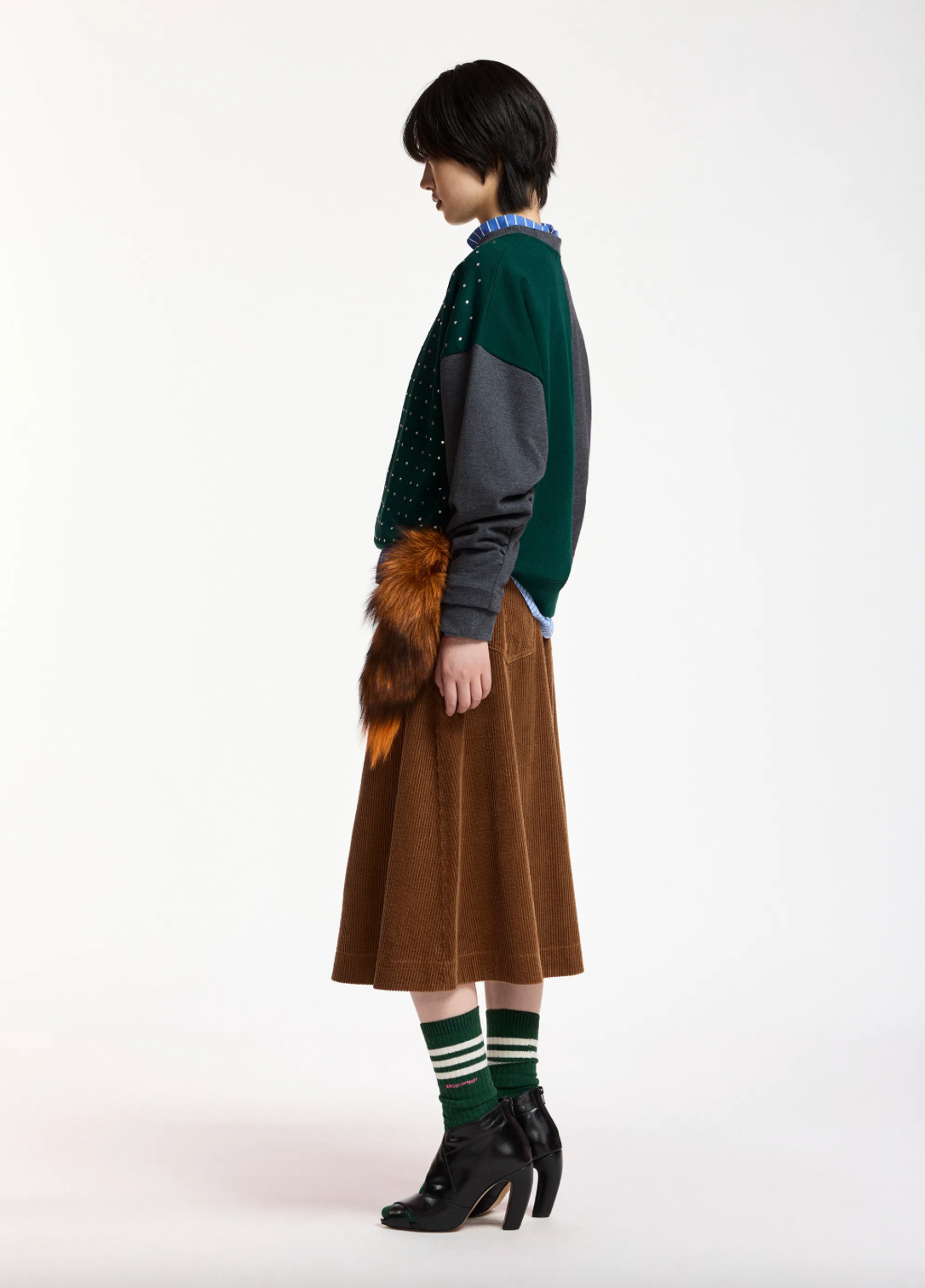Koldi Bicolor Sweatshirt in Forest Whisper