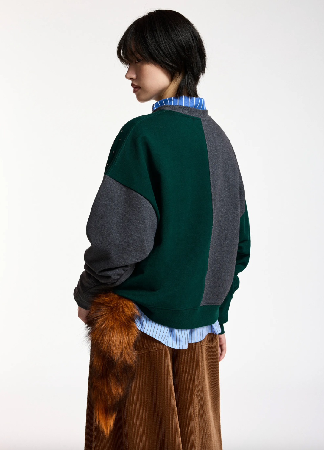 Koldi Bicolor Sweatshirt in Forest Whisper
