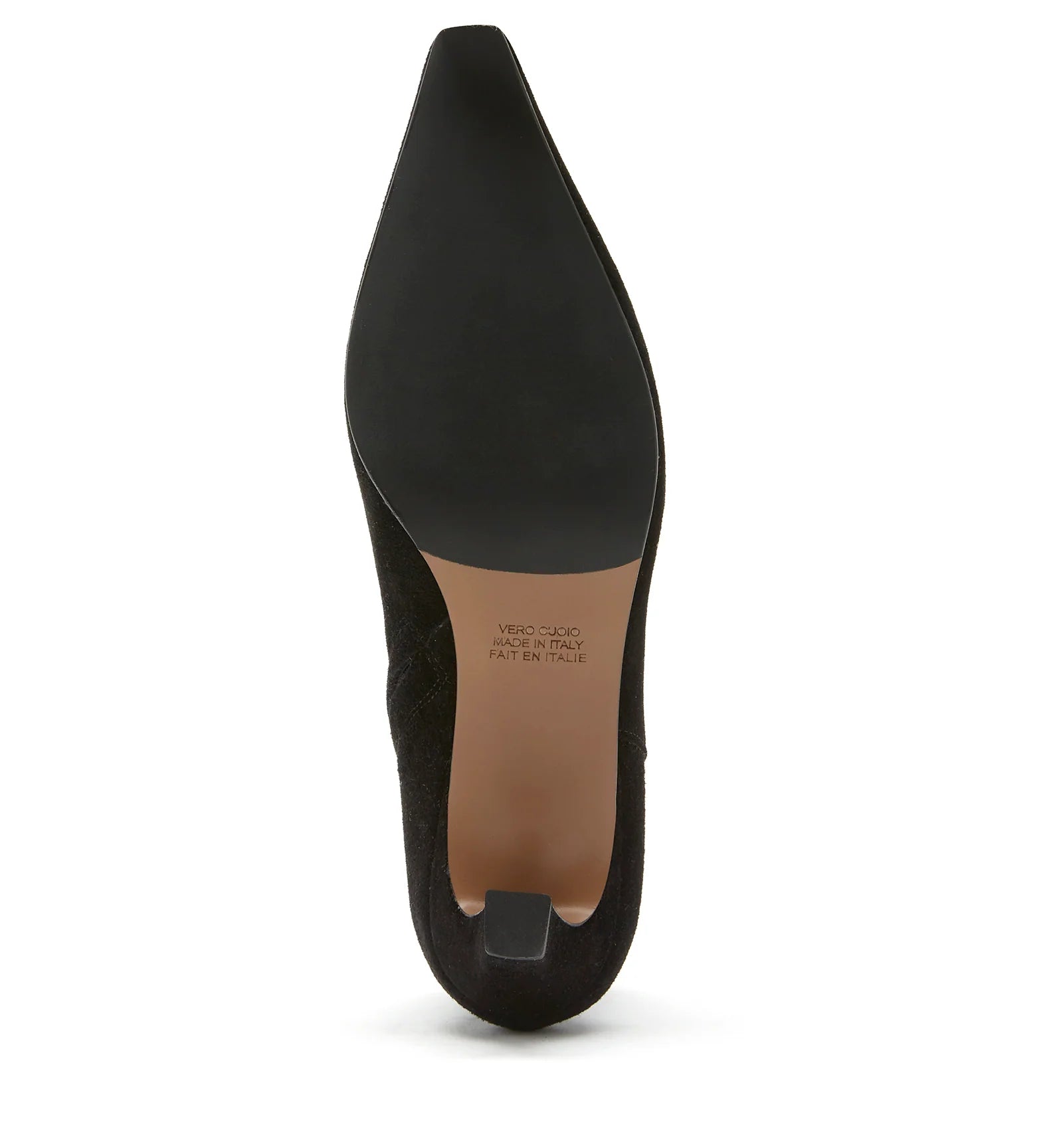 Bev Suede Heeled Bootie in Black