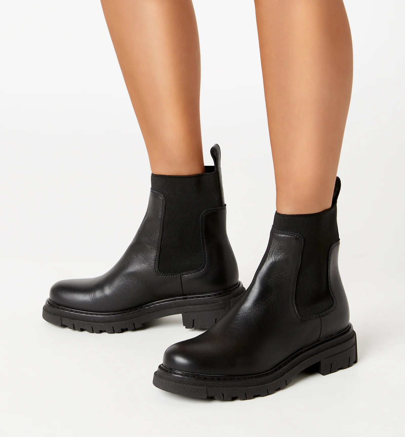Darren Leather Boot in Black