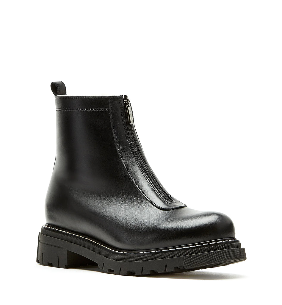 Delta Shearling-Lined Leather Bootie