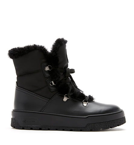 Erika Shearling-Lined Bootie in Black