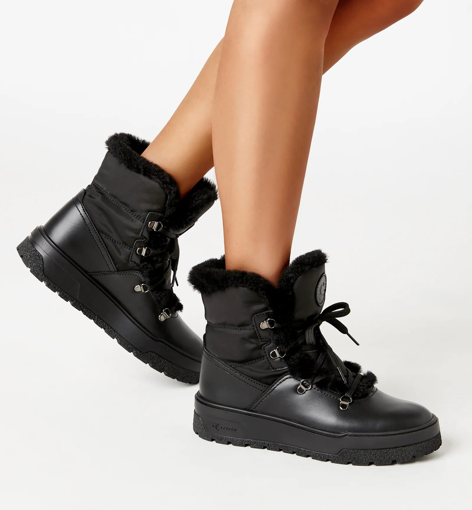 Erika Shearling-Lined Bootie in Black