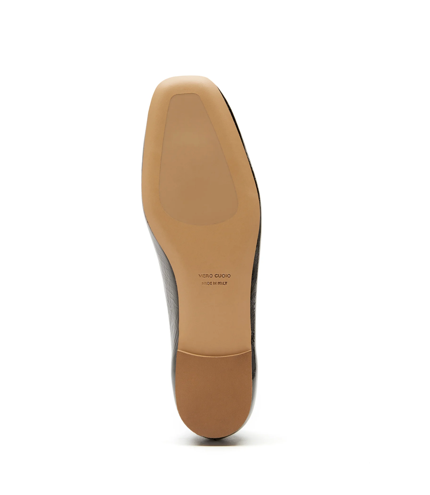 Jersey Leather Flat in Black