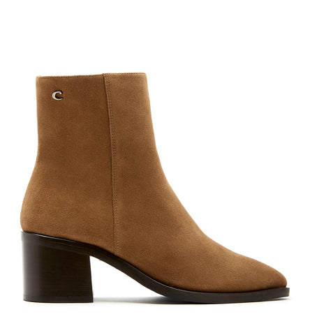Julieta Suede Bootie in Toffee