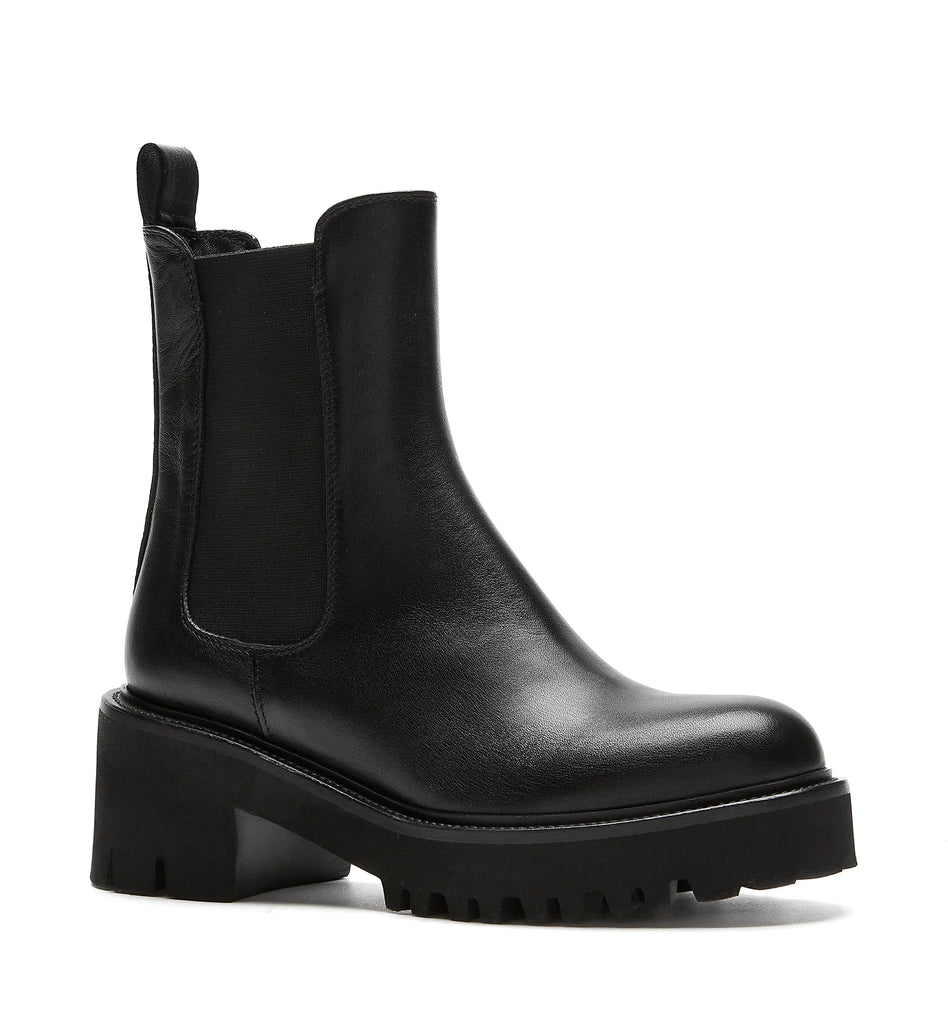 Kiss Leather Bootie in Black
