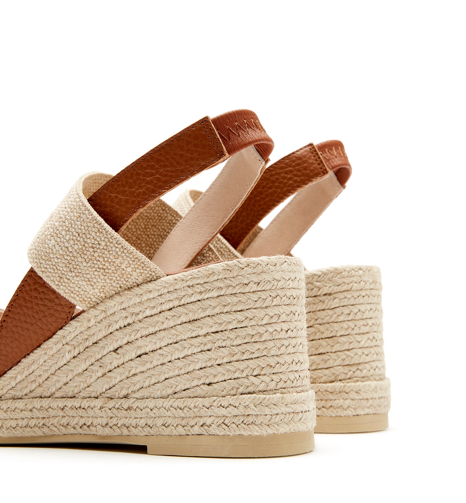 Rosemary Sandal in Cognac Pebble