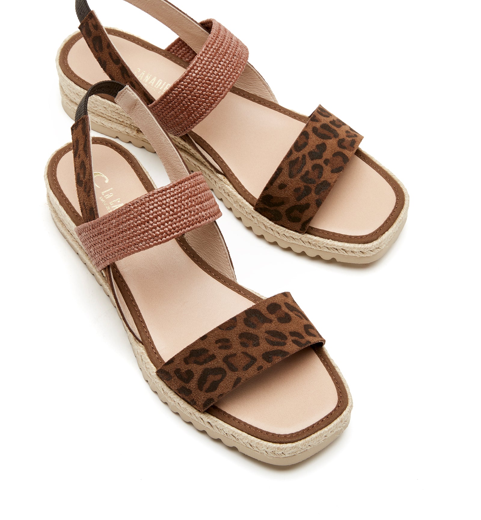 Rowena Sandal in Brown Leopard