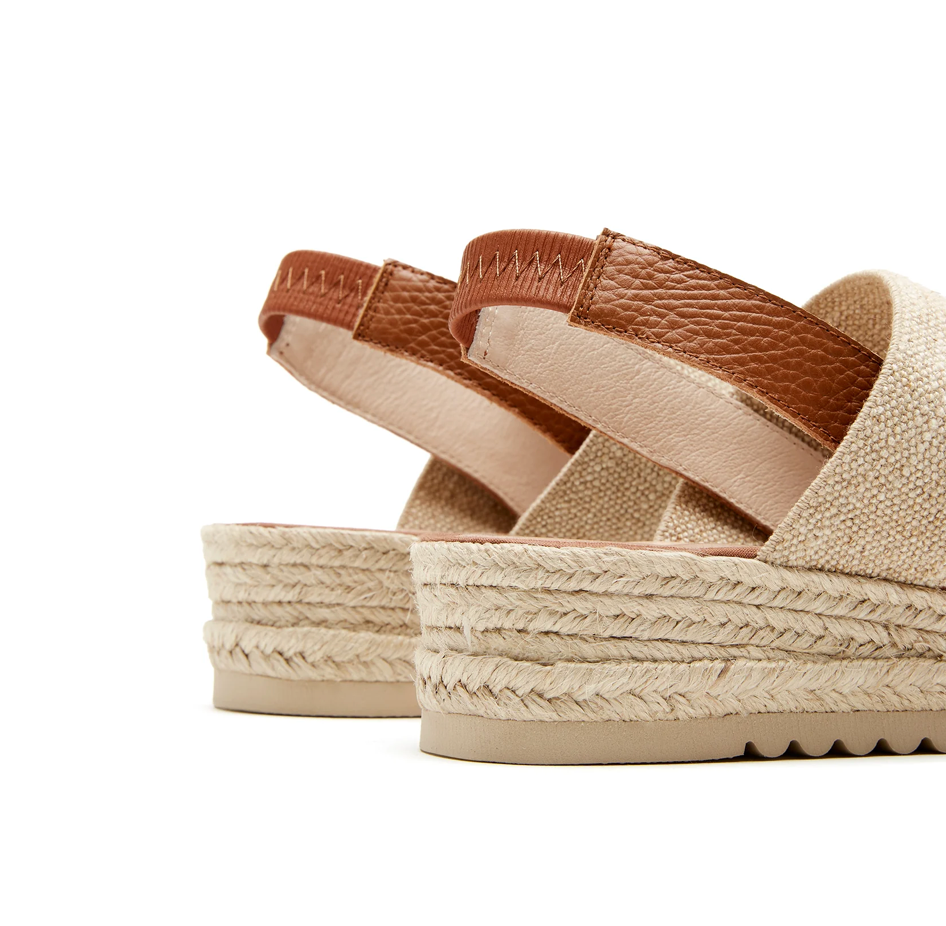 Rowena Sandal in Cognac Pebble