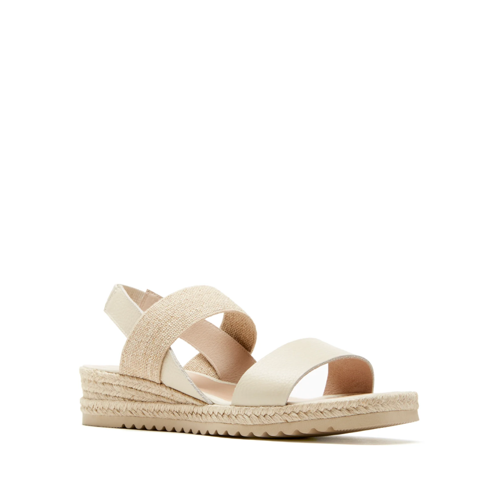 Rowena Sandal in Milk Pebble