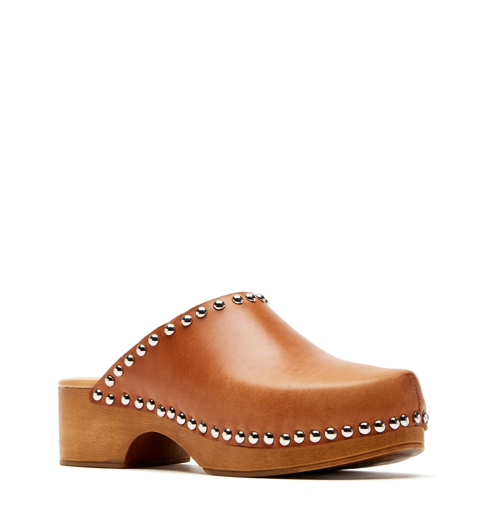 Slade Leather Clog in Cognac