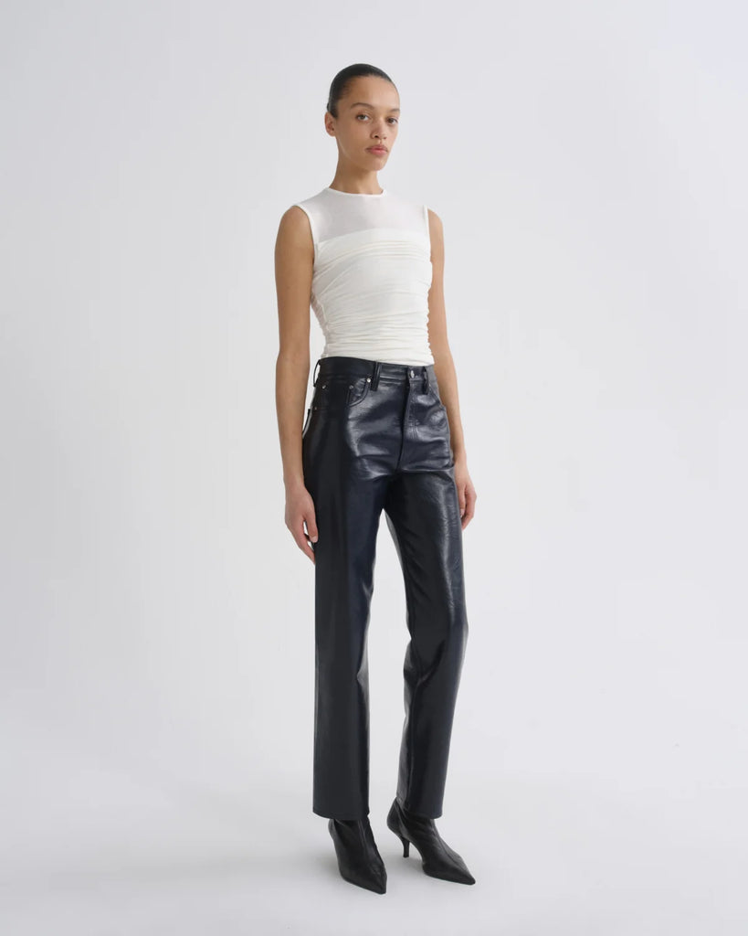 Lana Jean Recycled Leather in Navy