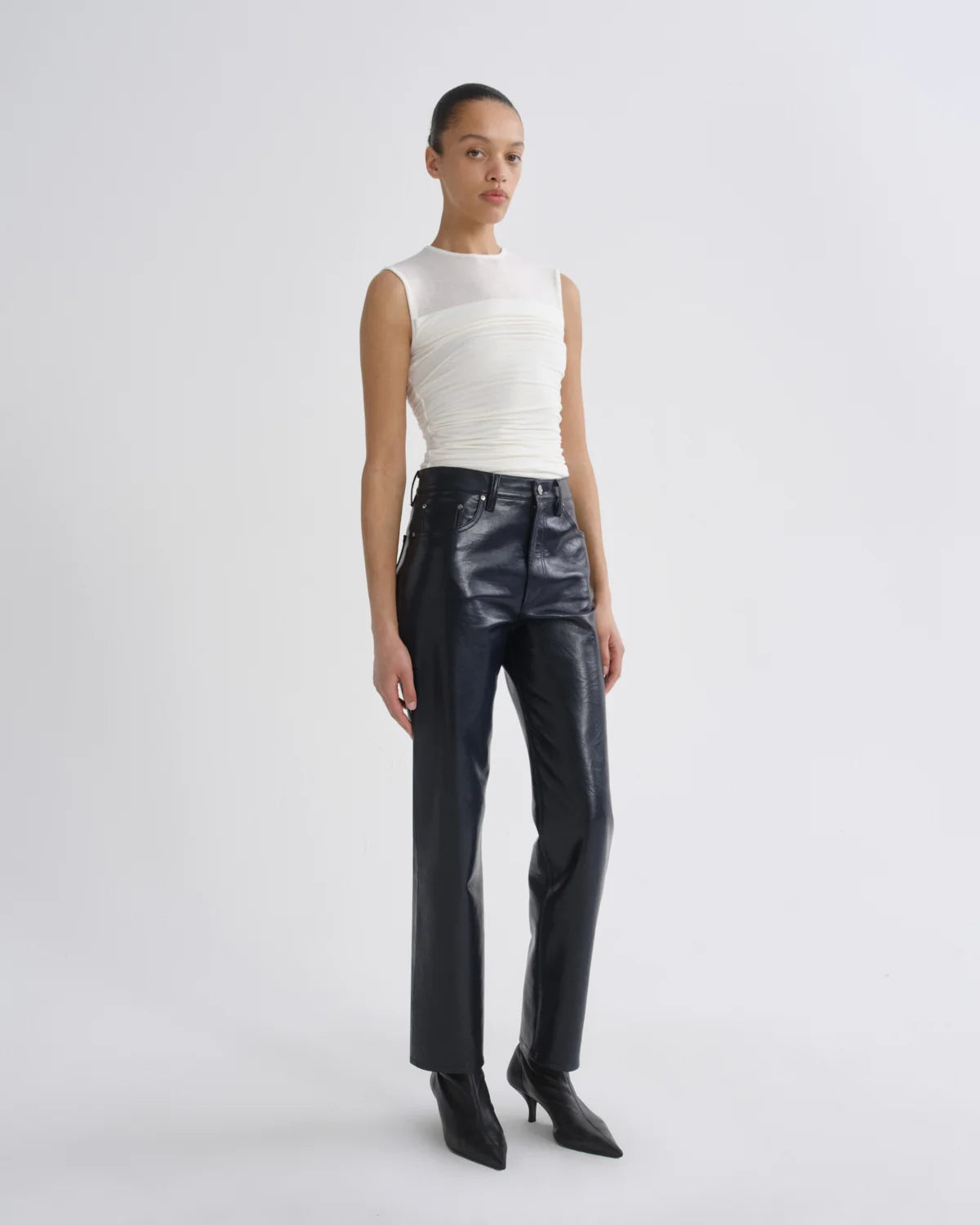 Lana Jean Recycled Leather in Navy