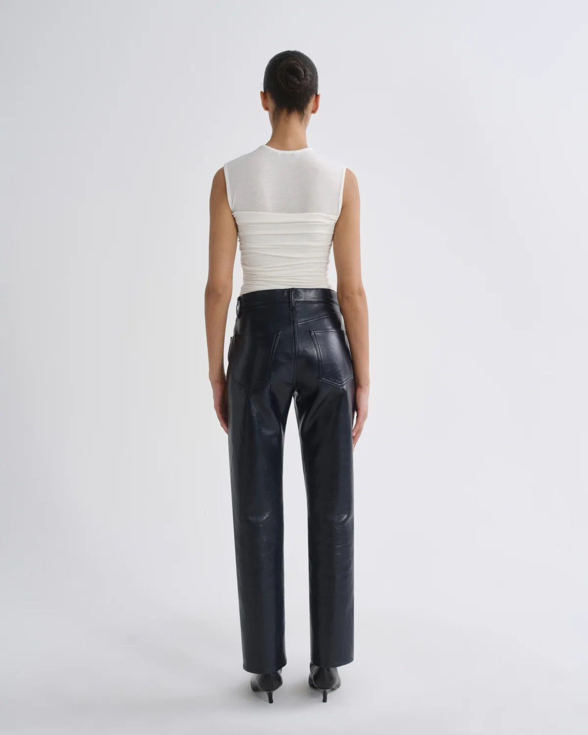 Lana Jean Recycled Leather in Navy