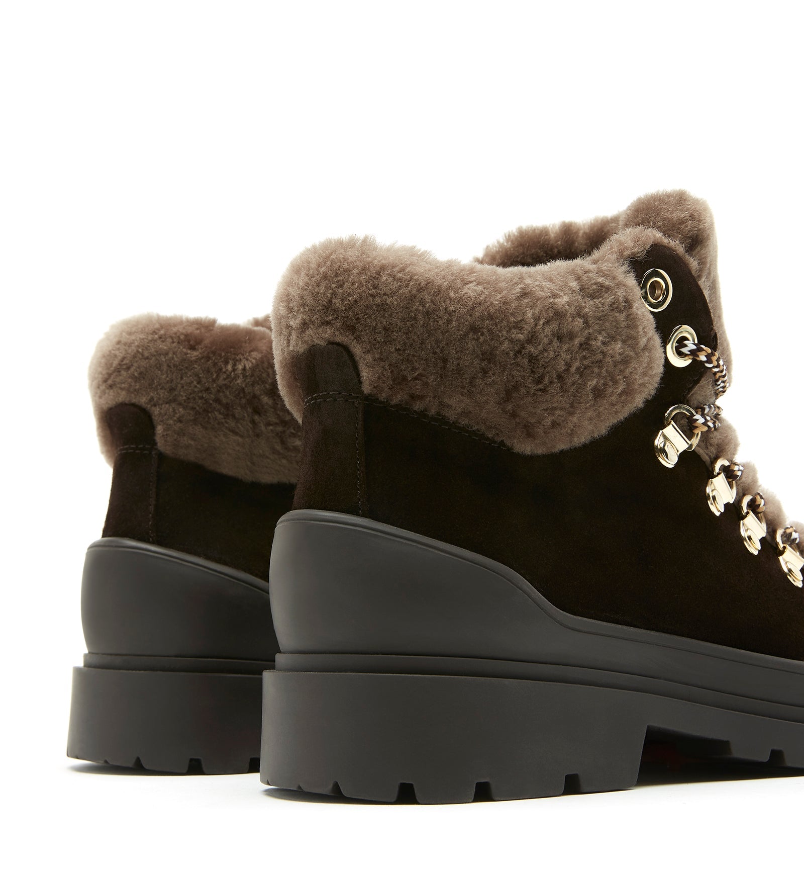 Laugh Shearling Lined Suede Bootie in Brunette