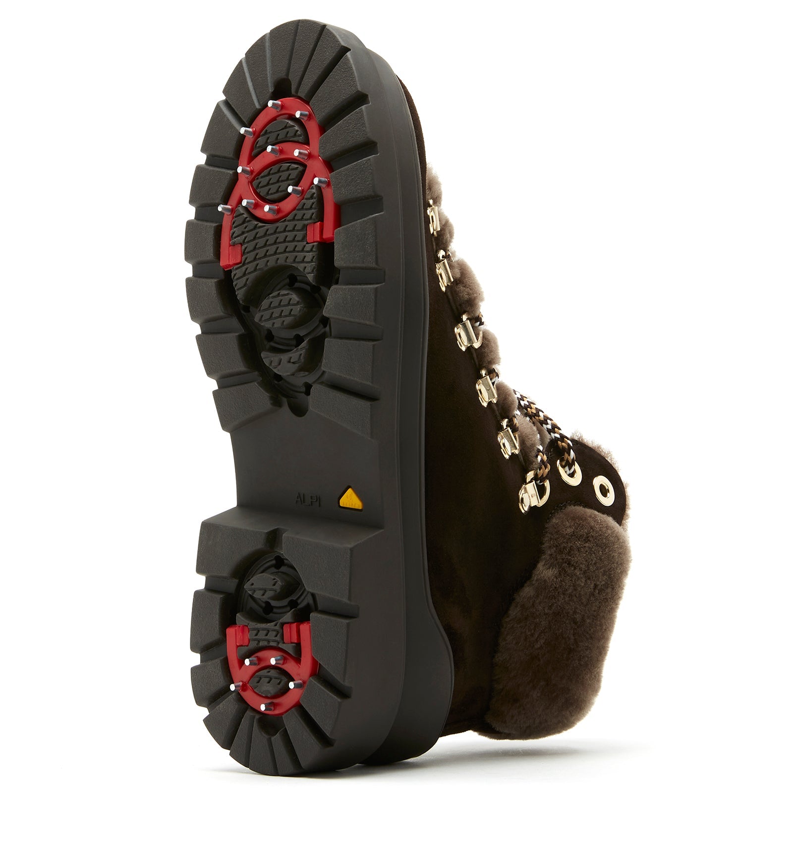 Laugh Shearling Lined Suede Bootie in Brunette