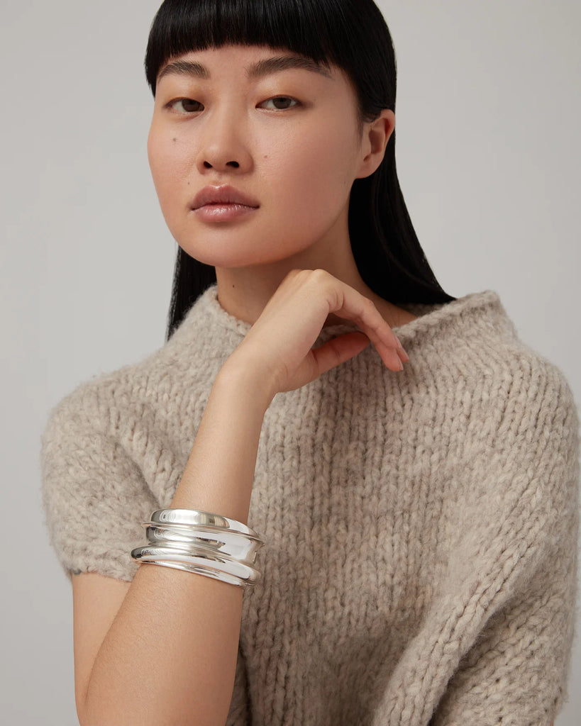 Lennon Mega Bangle in Silver