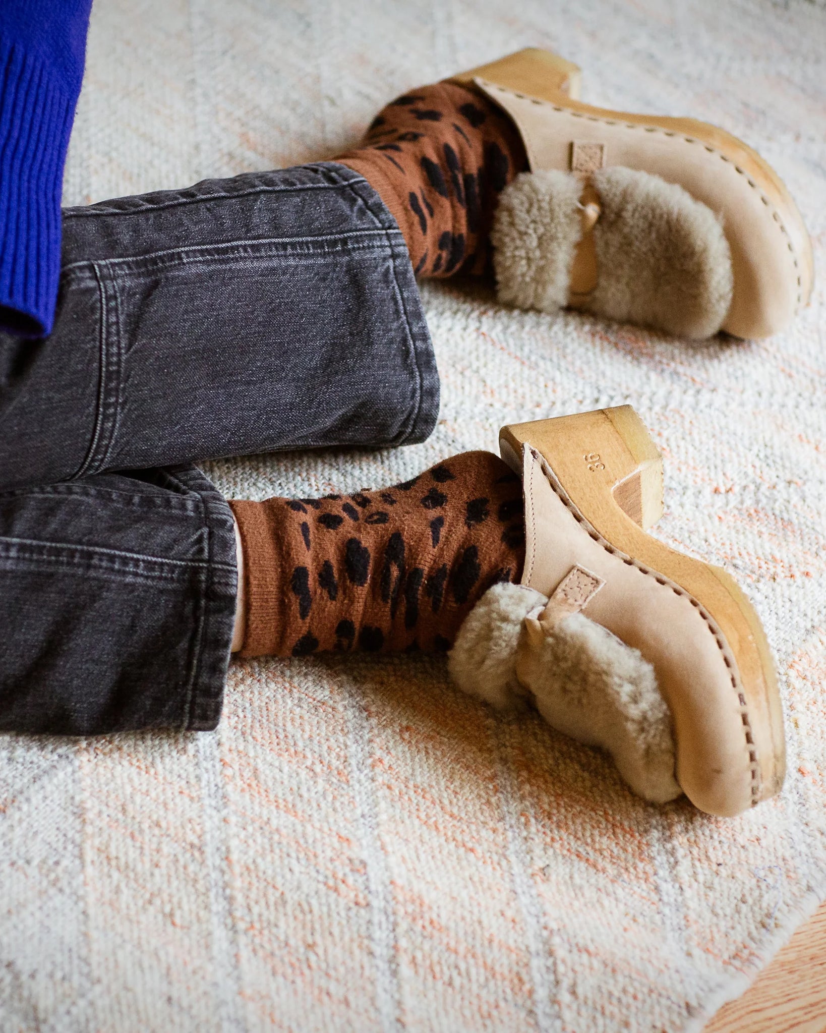 Leopard Socks in Cocoa