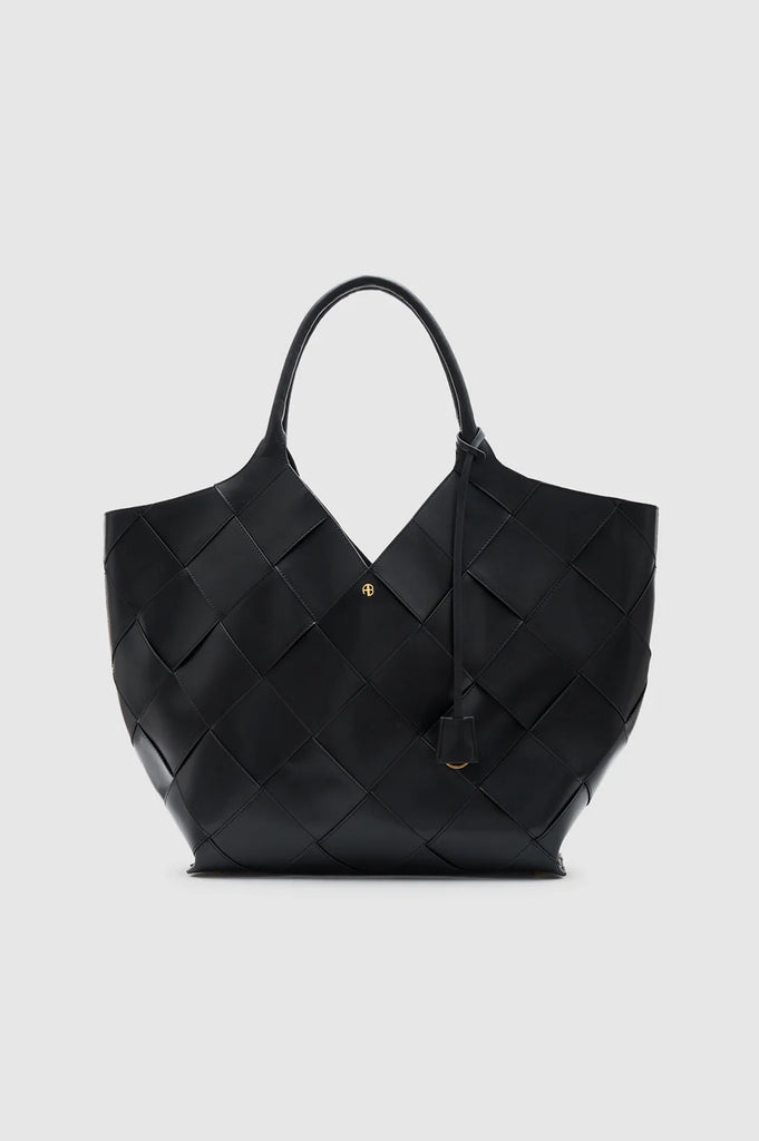 Lili Tote Braided Leather in Black