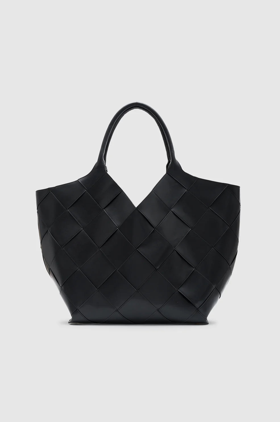 Lili Tote Braided Leather in Black