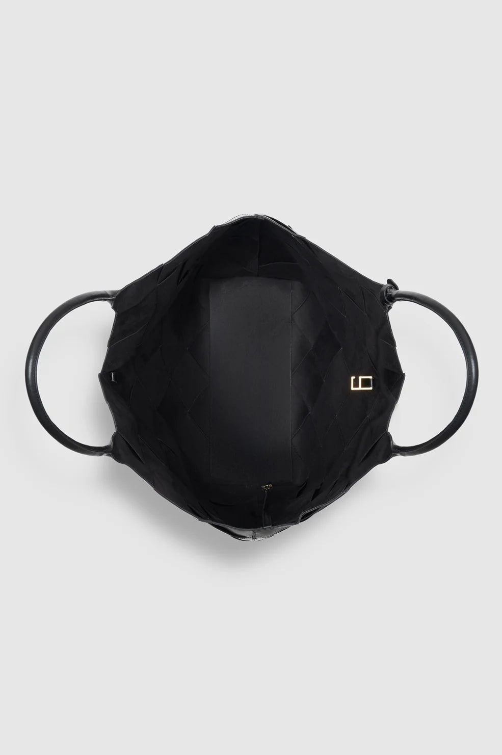 Lili Tote Braided Leather in Black