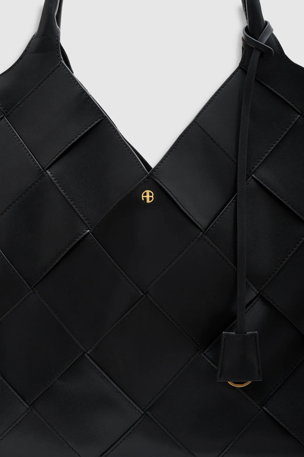 Lili Tote Braided Leather in Black