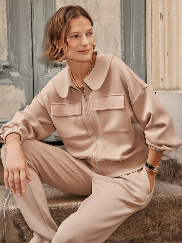 Lisburn Zip-Through in Light Taupe