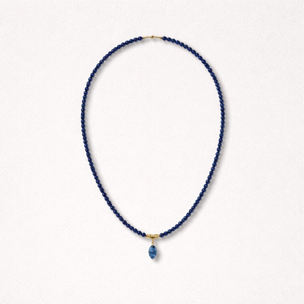 Ocean Necklace with Clear Blue Stone