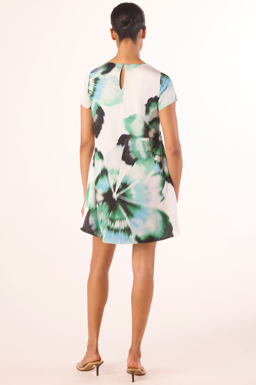 Atalia Dress in Verdant Anemone Satin