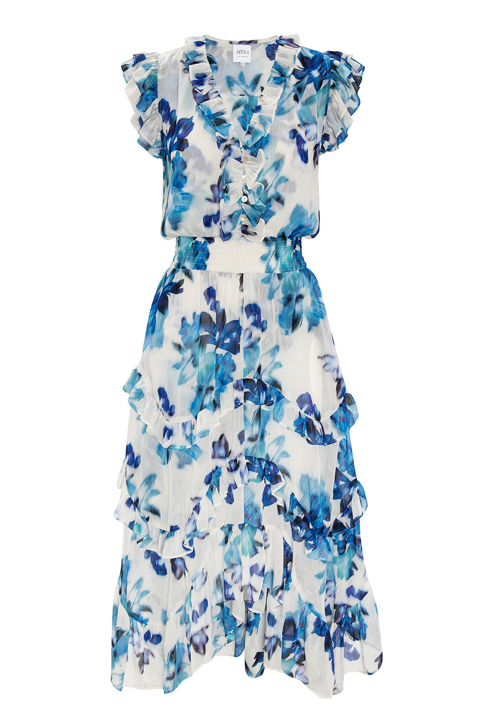 Dakota Dress in Blurred Bouquet Chiffon
