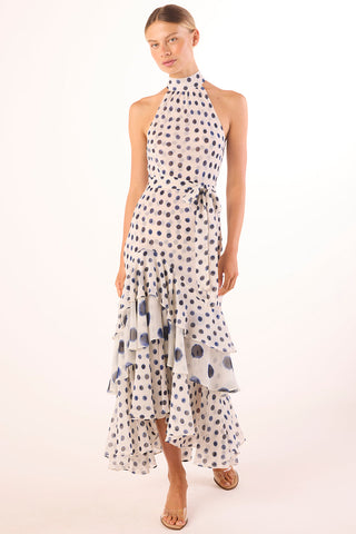 Eliana Dress in Polka Dot Mix Chiffon