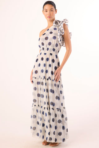 Ilaria Dress in Polka Dot Mix Chiffon
