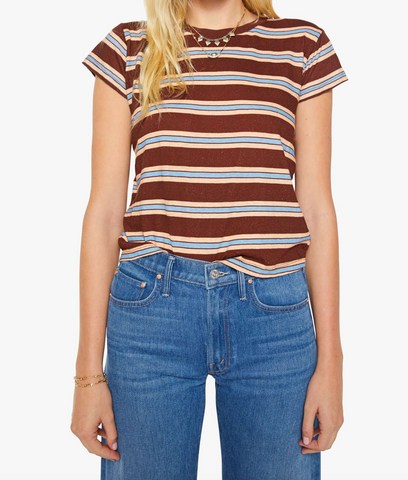 The Boxy Goodie Goodie in Rum Rasin Stripe