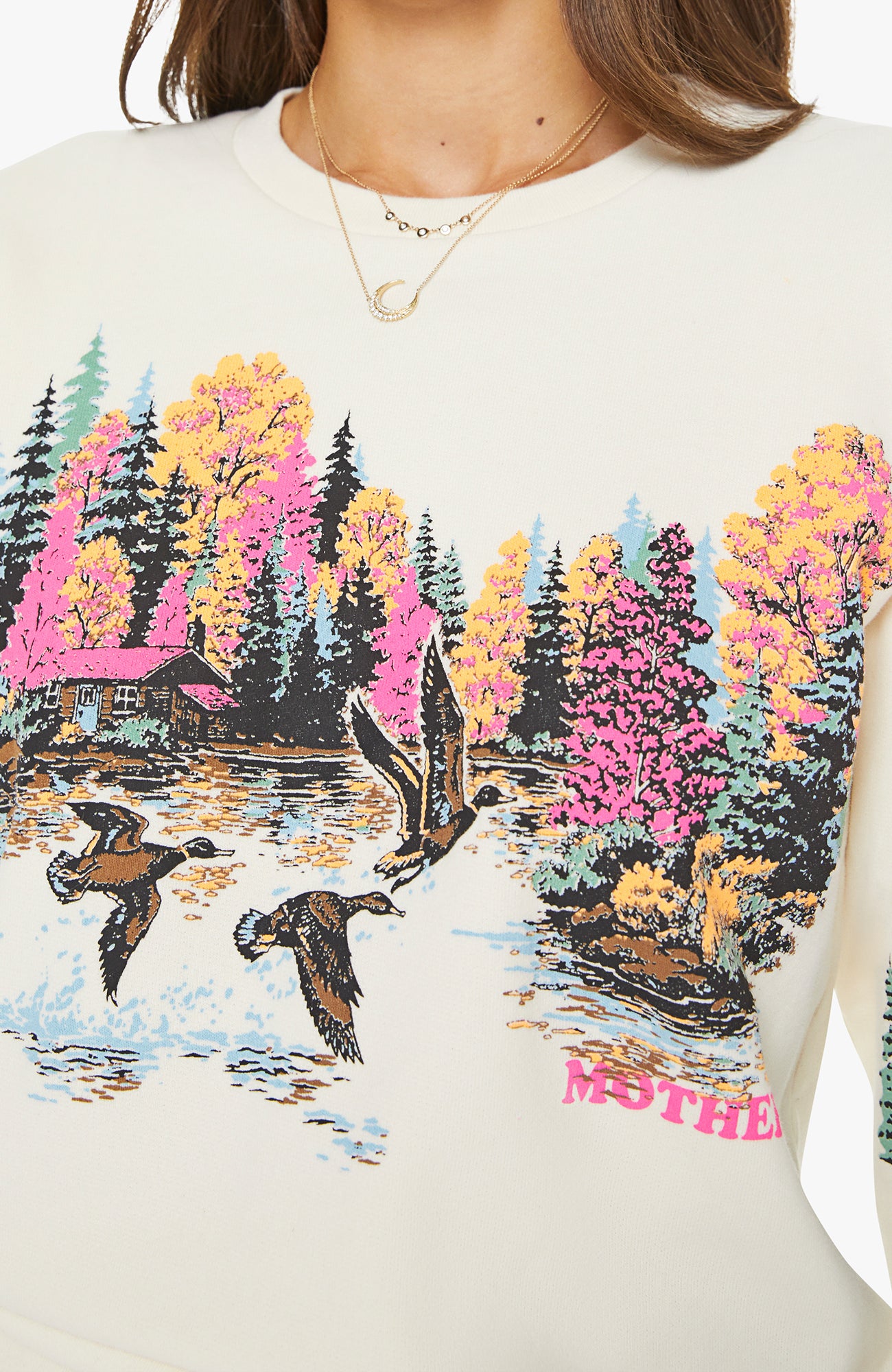The Camper in Lake Scene