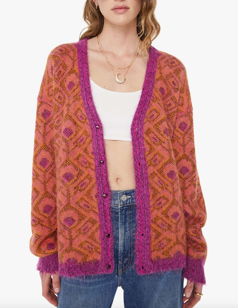 The Double Face Cardigan in Birds of Paradise
