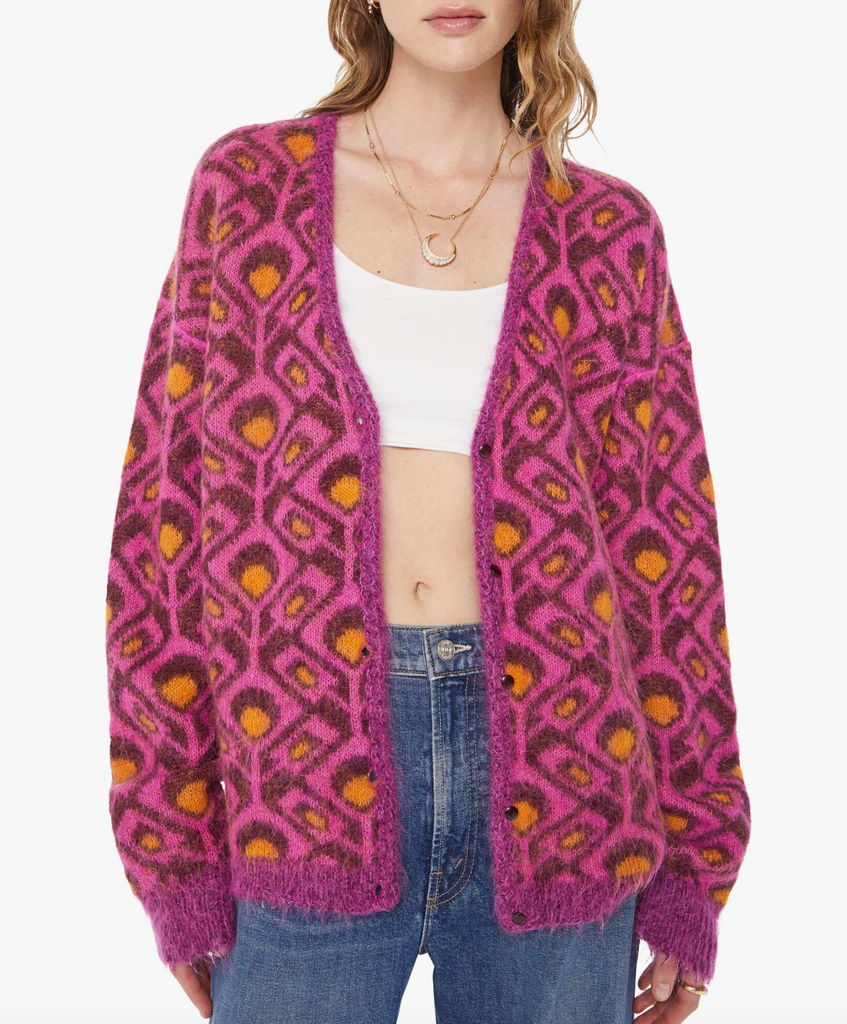 The Double Face Cardigan in Birds of Paradise