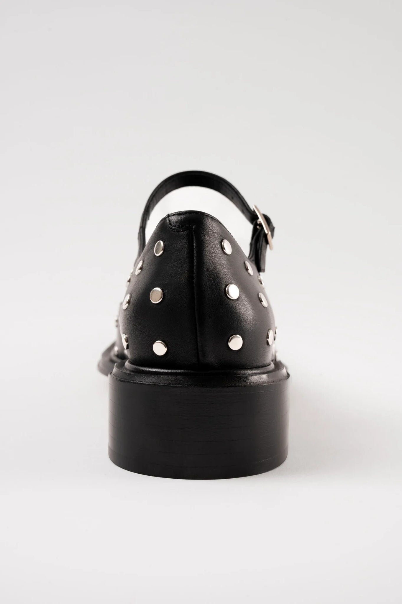 Penelope Black Leather with Stud Babies