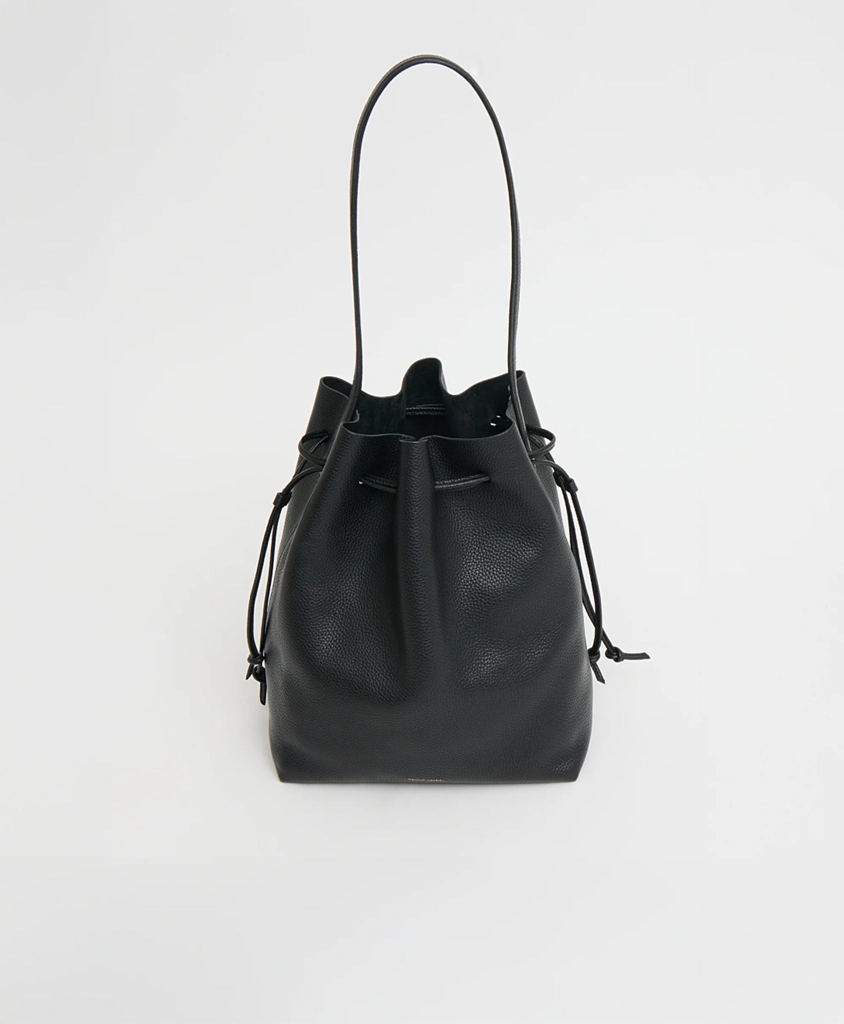 Drawstring Cabas in Black