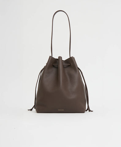 Drawstring Cabas in Chocolate