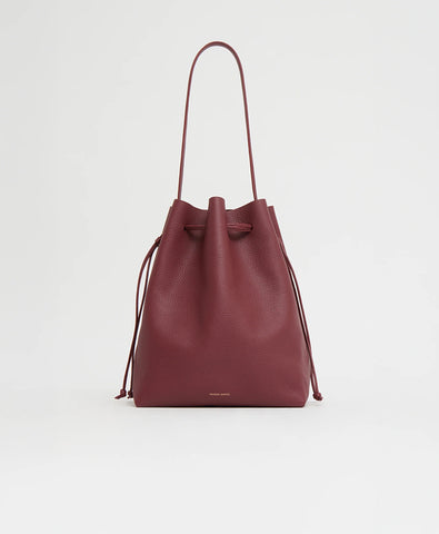 Drawstring Cabas in Oxblood