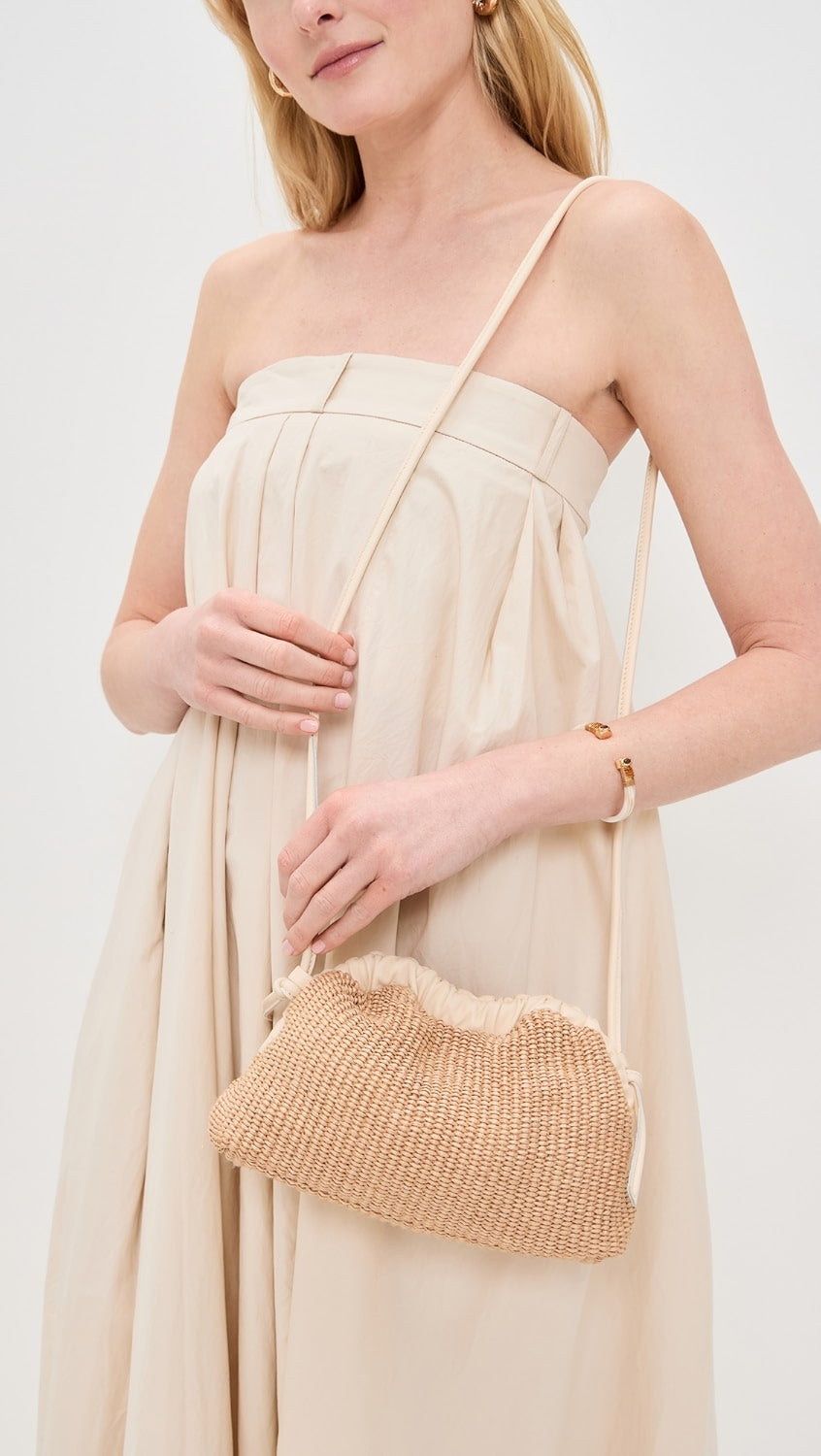 Mini Cloud Clutch in Natural