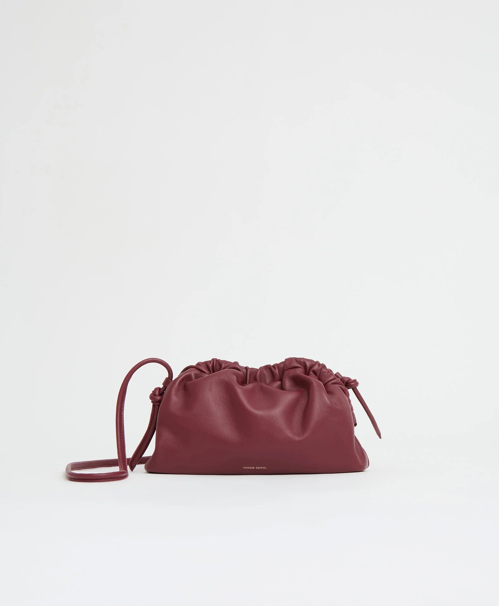Mini Cloud Clutch in Oxblood